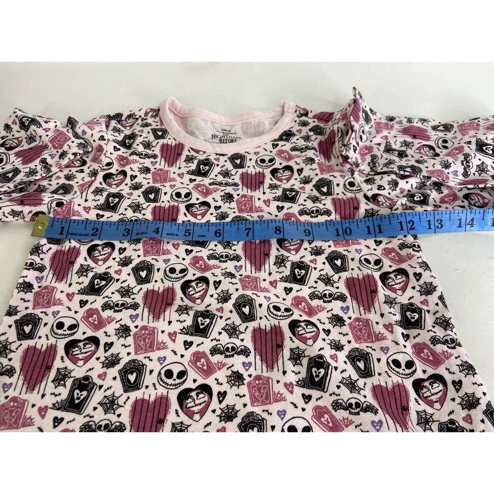 Disney Nightmare Before Christmas Jack Sally Long Sleeve T-Shirt Girls Size 5